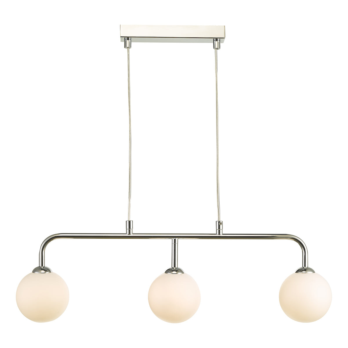 FEYA 3LT BAR PENDANT POL CHR CW OPAL GLS