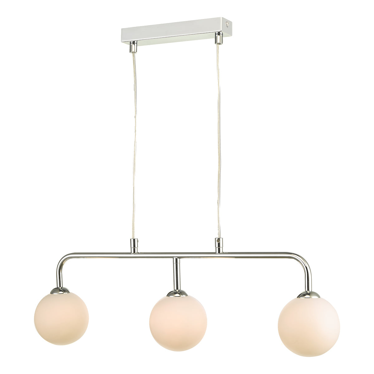 FEYA 3LT BAR PENDANT POL CHR CW OPAL GLS