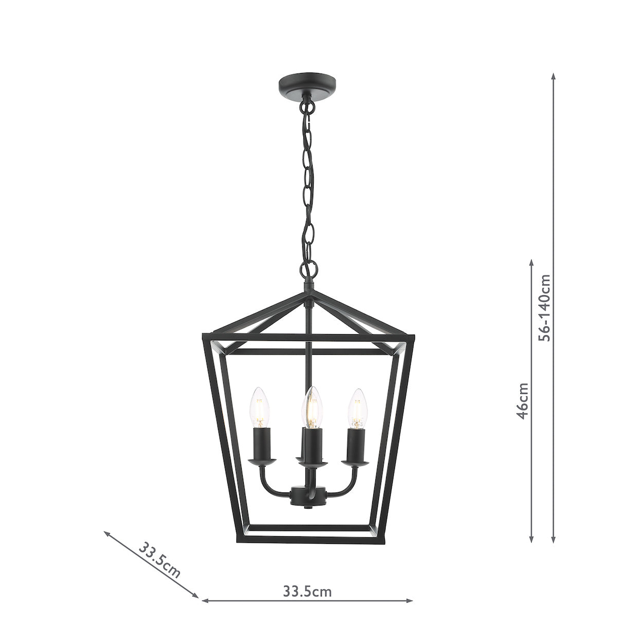 FIONN 4LT PENDANT MATT BLACK