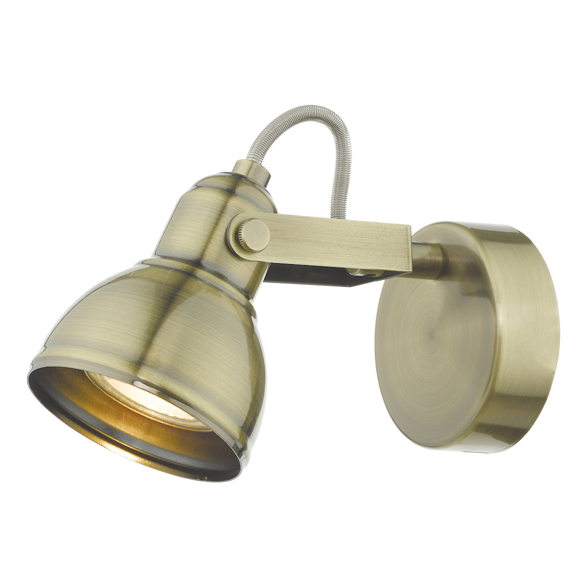 FOTHERGILL SINGLE SPOTLIGHT ANTIQUE BRASS