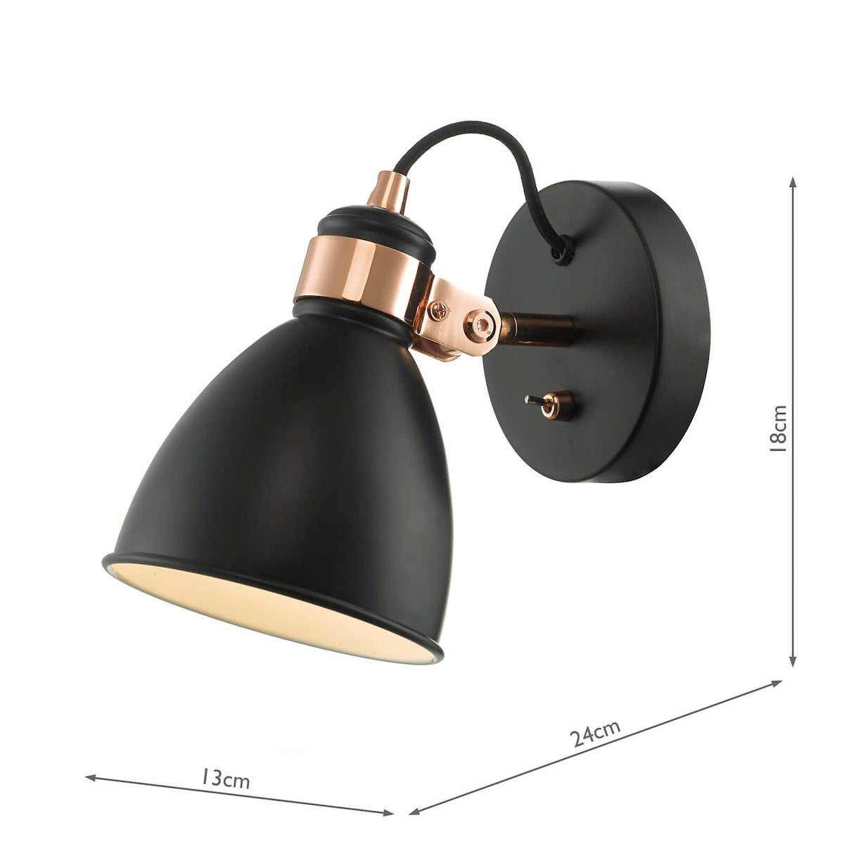 FREDERICK 1LT W/LT BLACK / COPPER