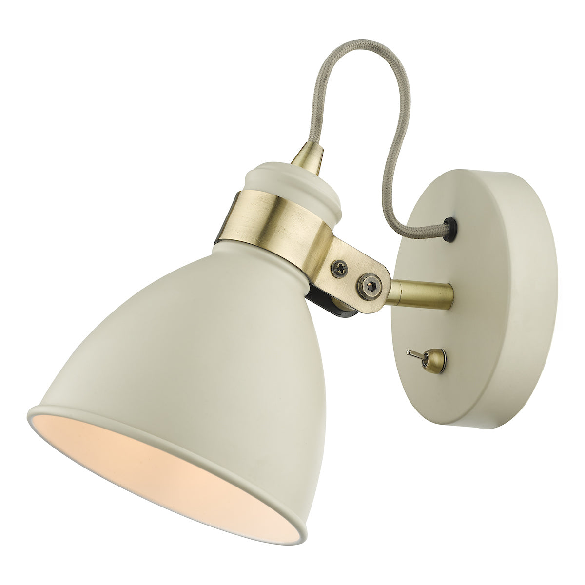 FREDERICK 1LT W/LT CREAM / ANT BRASS
