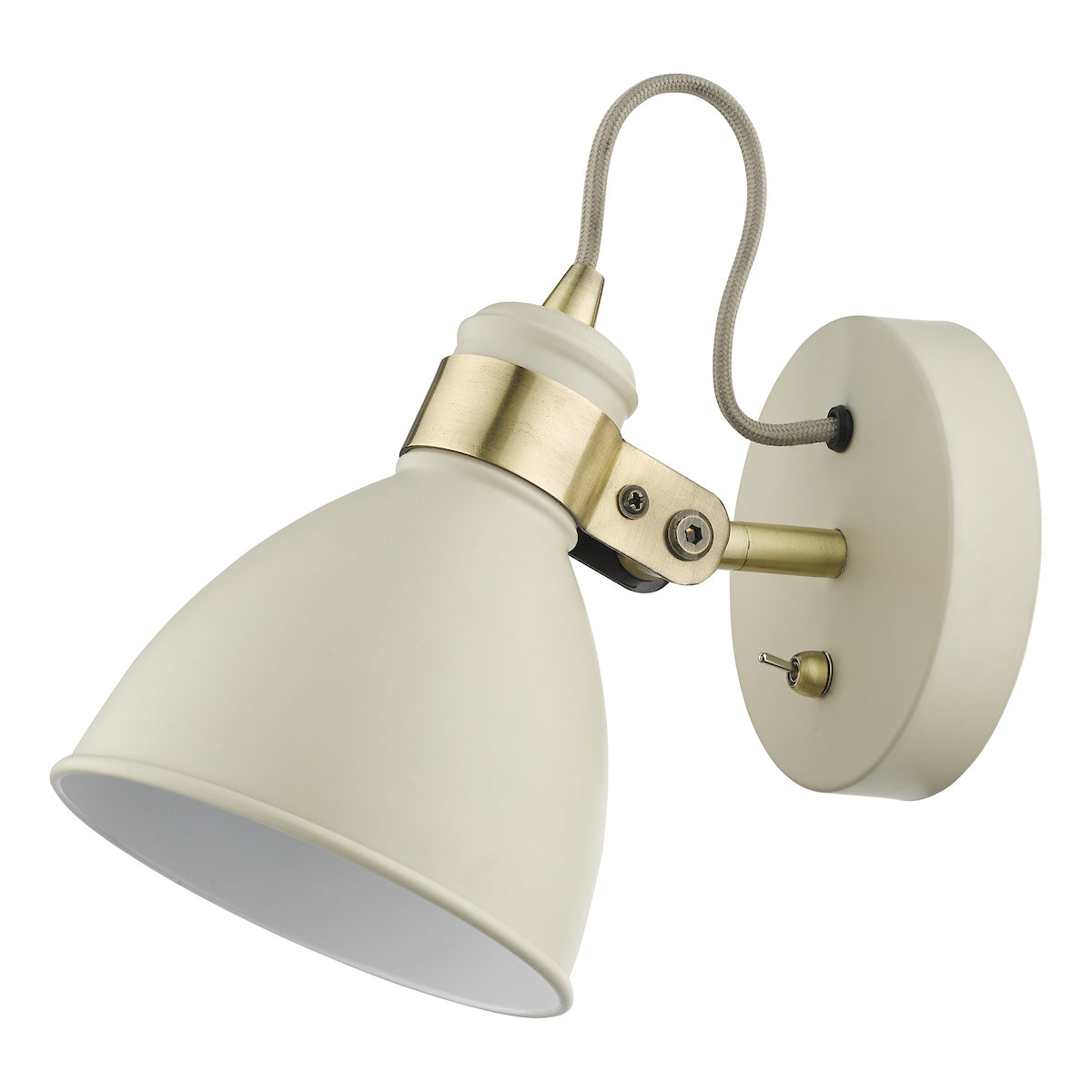FREDERICK 1LT W/LT CREAM / ANT BRASS
