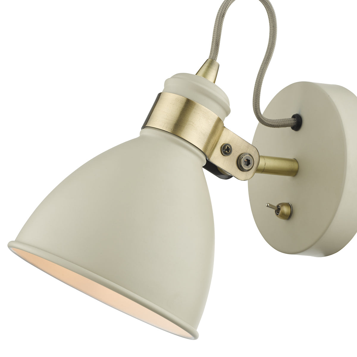 FREDERICK 1LT W/LT CREAM / ANT BRASS