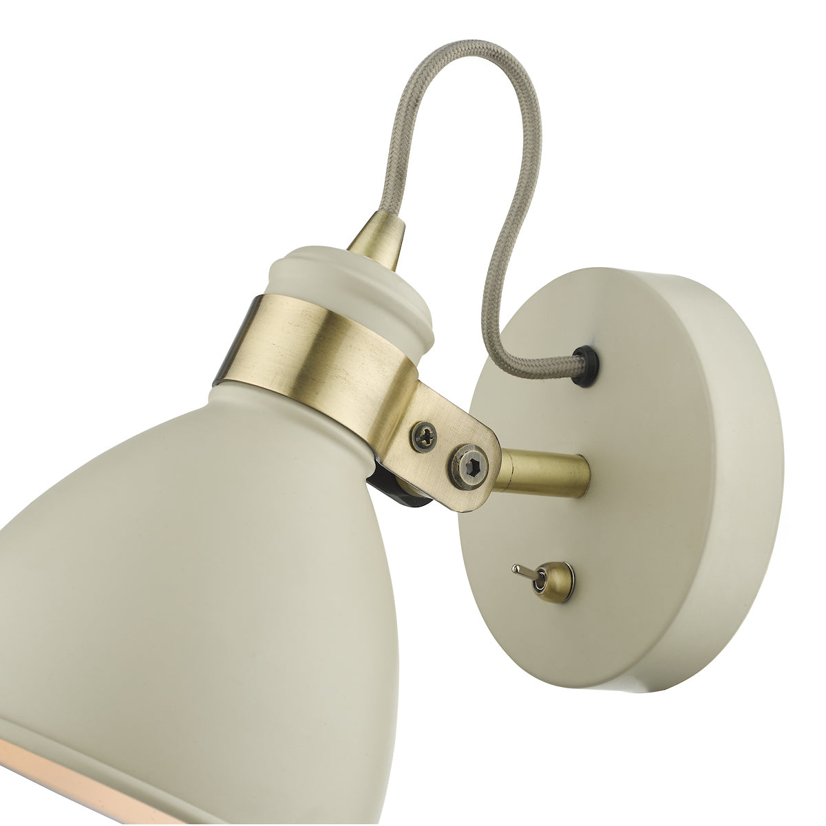 FREDERICK 1LT W/LT CREAM / ANT BRASS