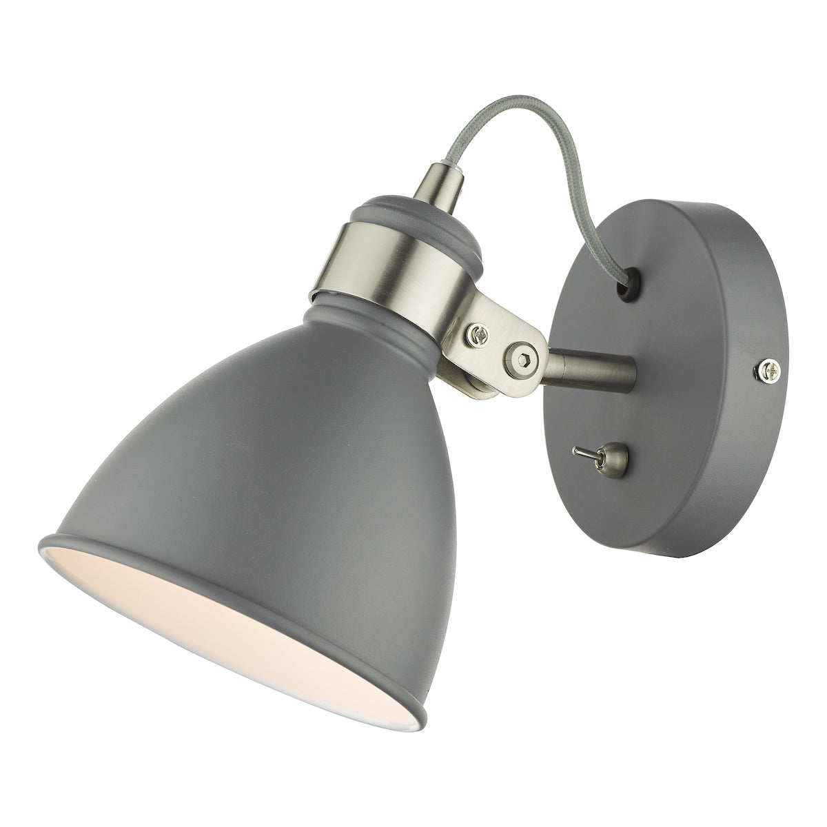 FREDERICK 1LT W/LT DARK GREY / SATIN CHROME