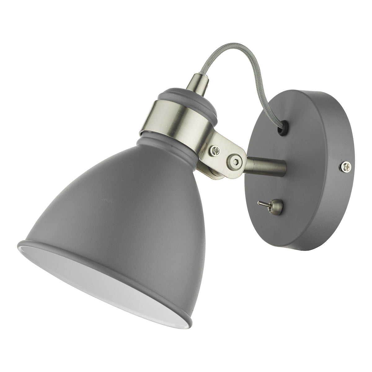 FREDERICK 1LT W/LT DARK GREY / SATIN CHROME