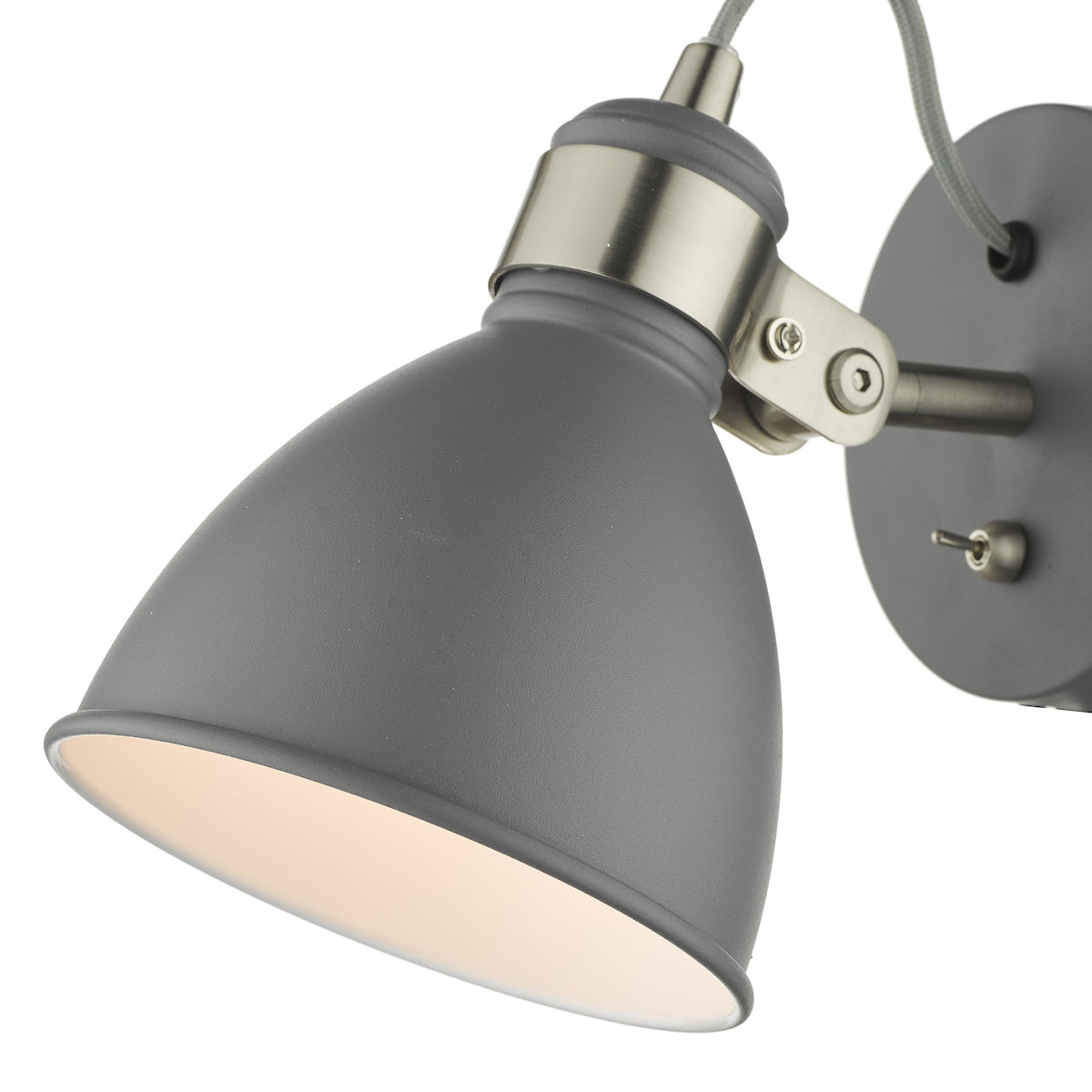 FREDERICK 1LT W/LT DARK GREY / SATIN CHROME
