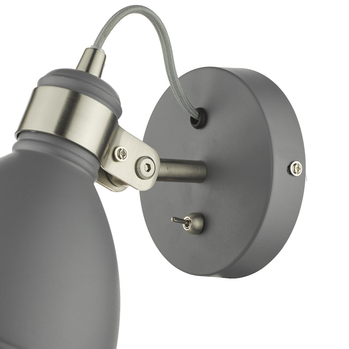 FREDERICK 1LT W/LT DARK GREY / SATIN CHROME