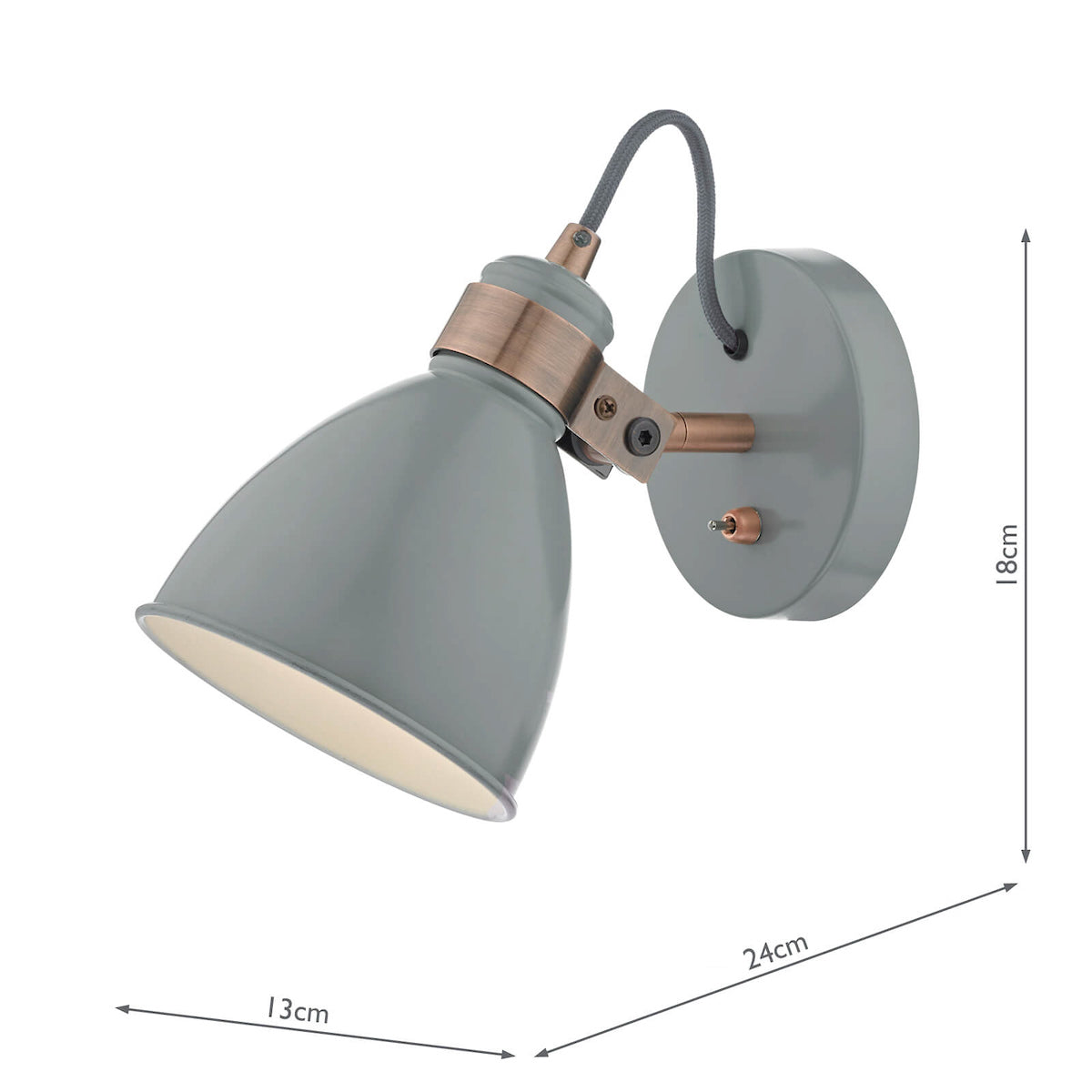 FREDERICK 1LT W/LT GLOSS GREY/ COPPER