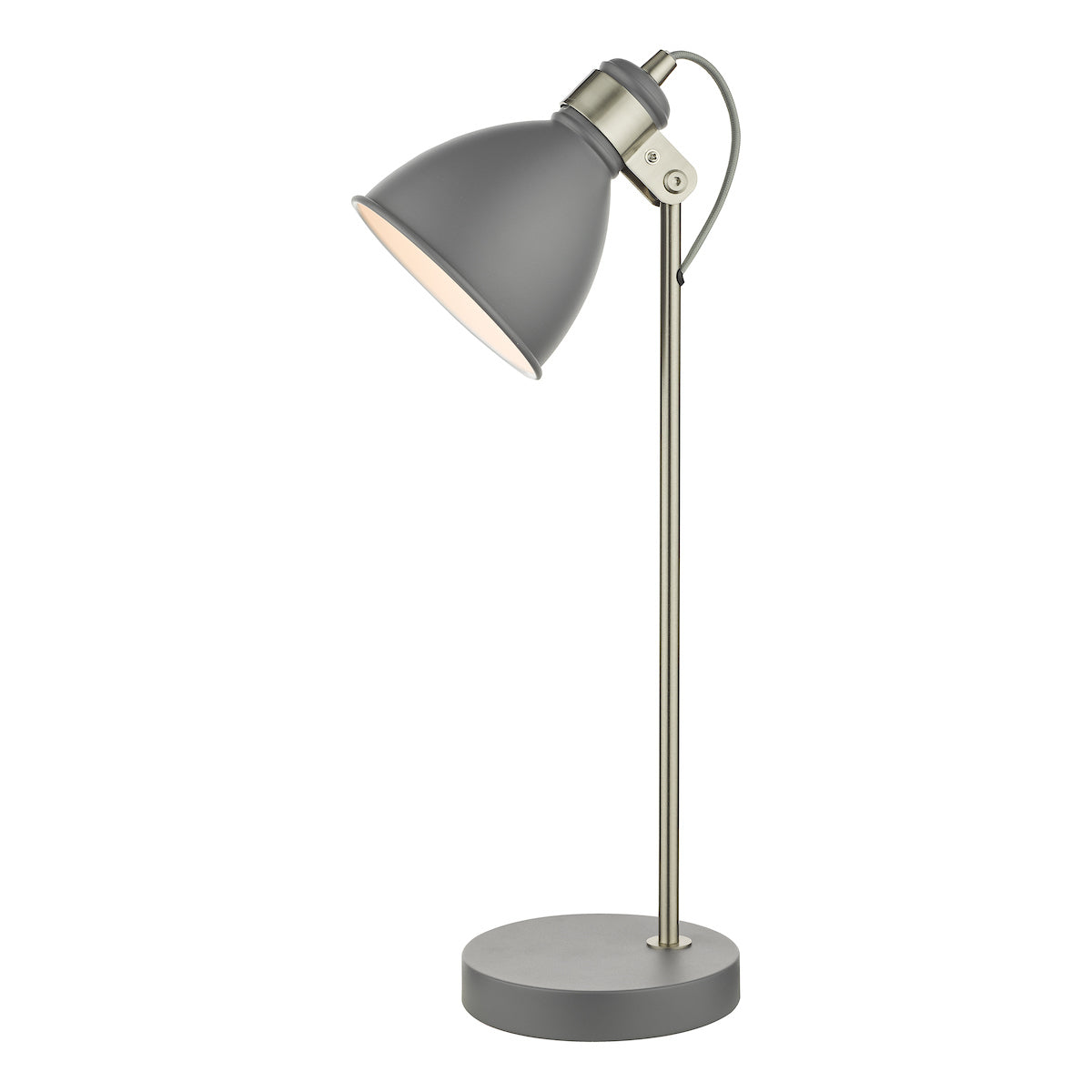 FREDERICK TABLE LAMP DARK GREY / SATIN CHROME