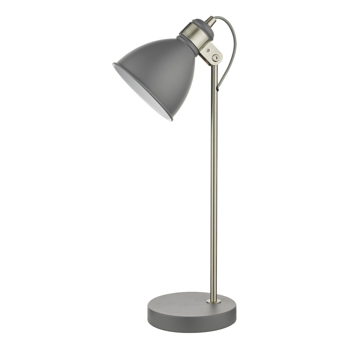 FREDERICK TABLE LAMP DARK GREY / SATIN CHROME