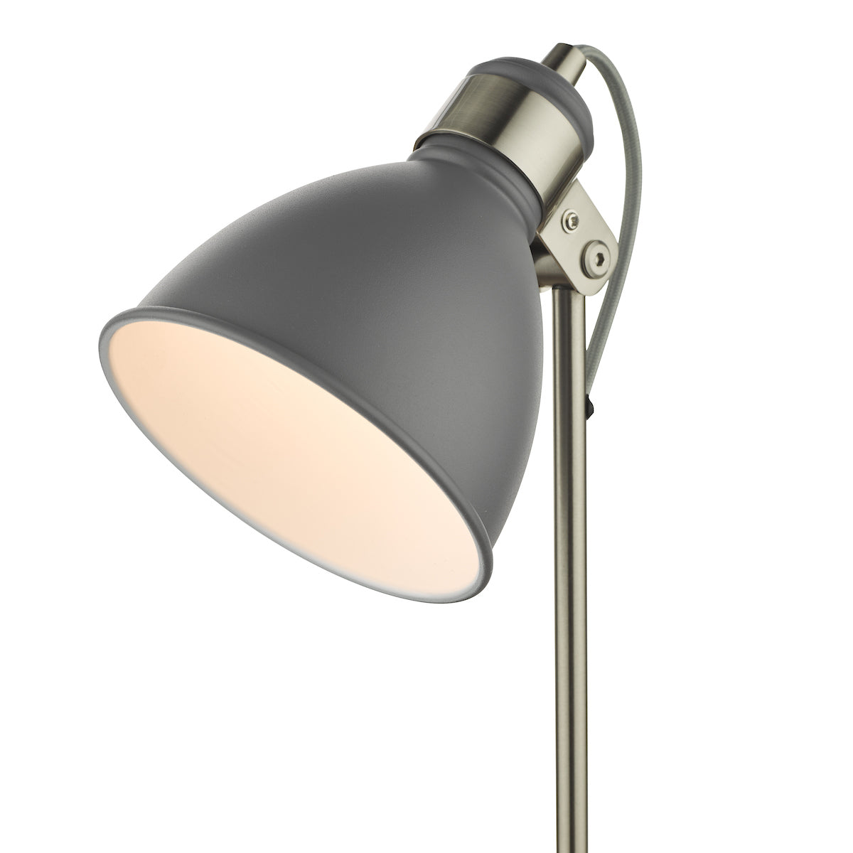 FREDERICK TABLE LAMP DARK GREY / SATIN CHROME