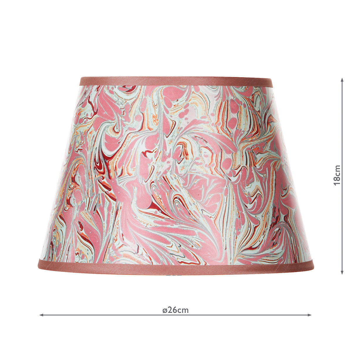 FRIDA SHADE 10 INCH RED MARBLE 26CM