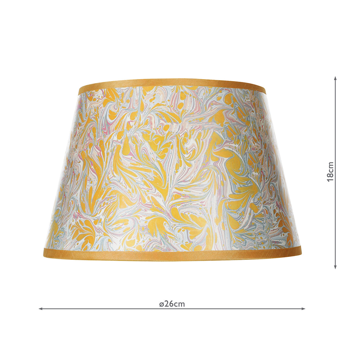 FRIDA SHADE 10 INCH YELLOW MARBLE 26CM