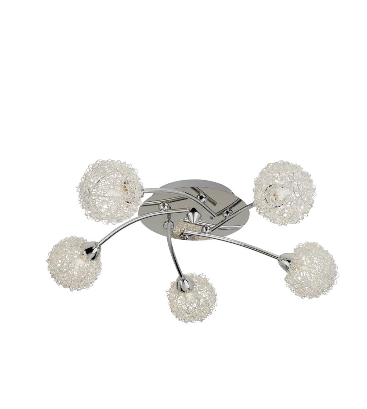 5LT CEILING FLUSH - CHROME & ALUMINIUM