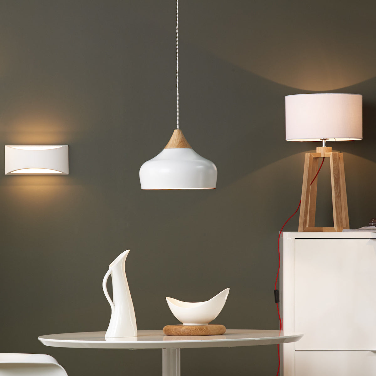 GAUCHO 1LT PENDANT WHITE