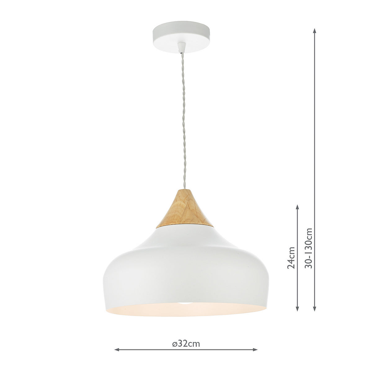 GAUCHO 1LT PENDANT WHITE