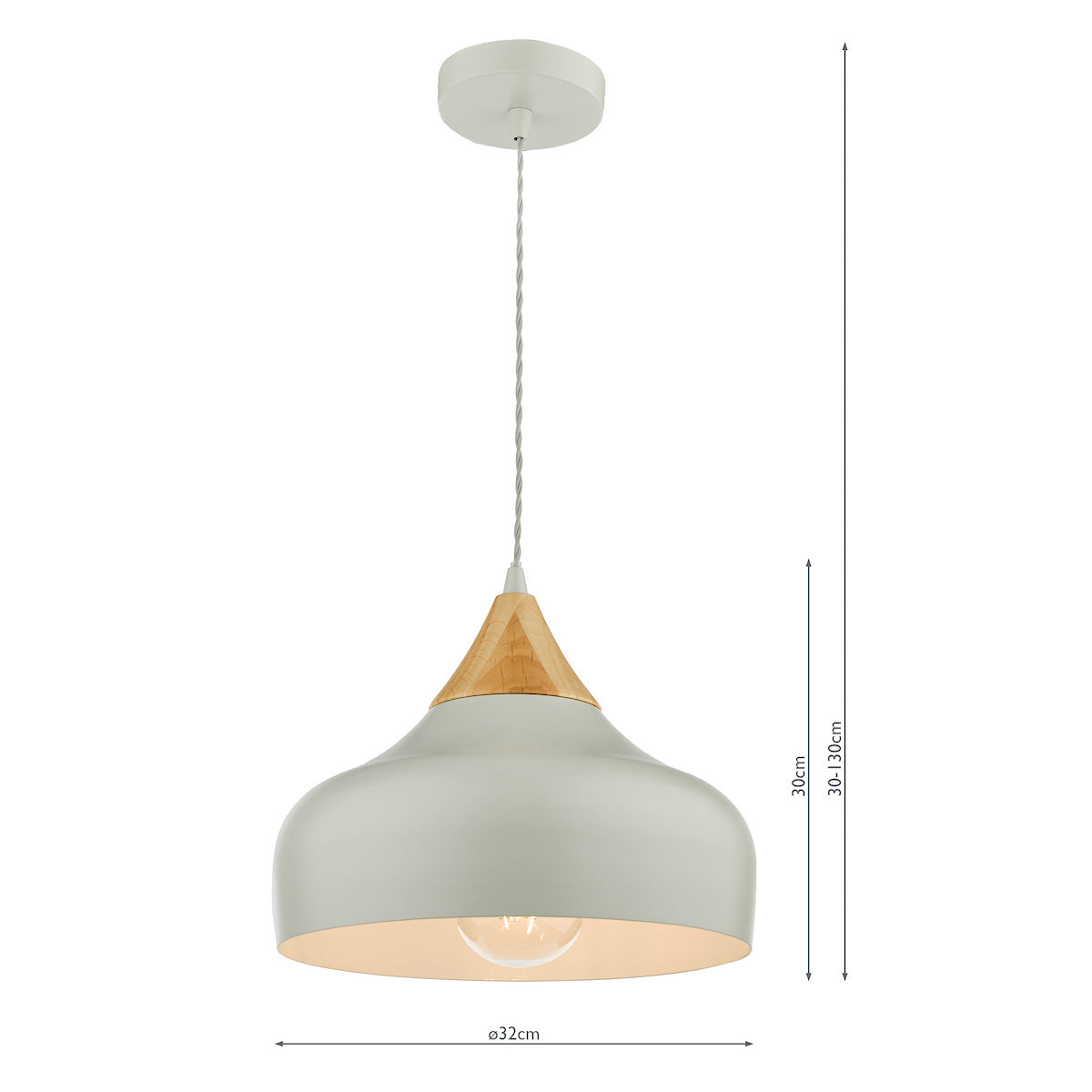 GAUCHO 1LT PENDANT GREY