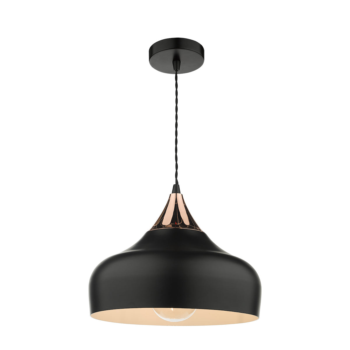 GAUCHO 1LT PENDANT BLACK AND COPPER