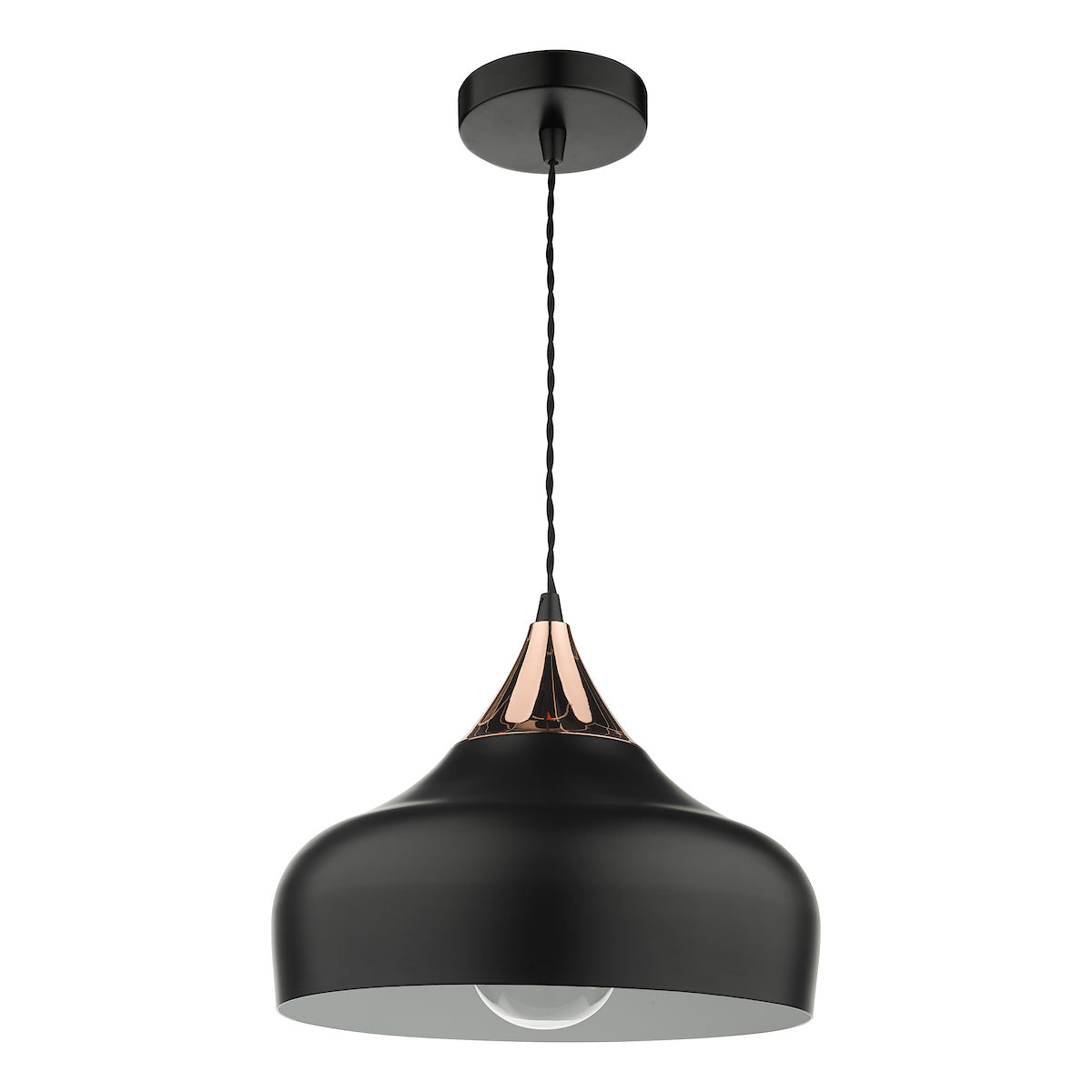 GAUCHO 1LT PENDANT BLACK AND COPPER