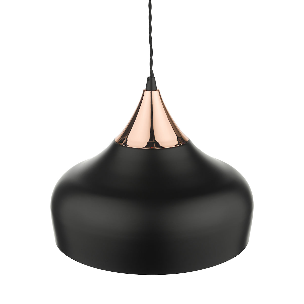 GAUCHO 1LT PENDANT BLACK AND COPPER