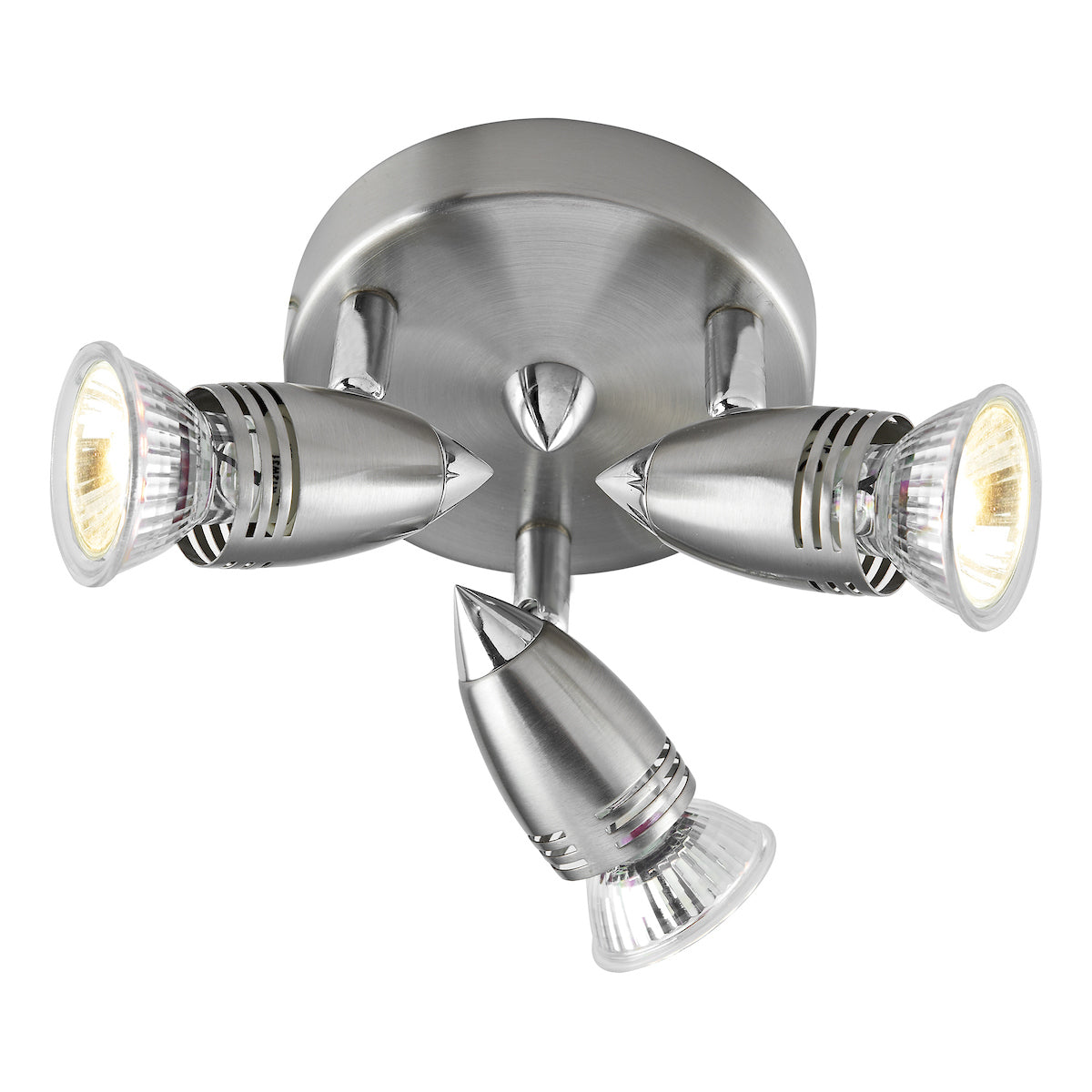 GEMINI SOLD AS 4PK 3LT PLATE SATIN CHROME GU10 LED