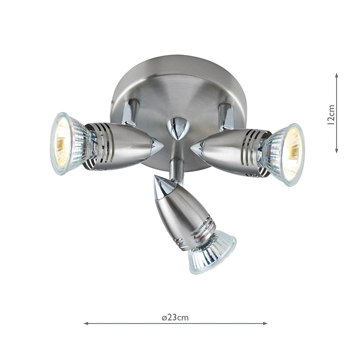 GEMINI SOLD AS 4PK 3LT PLATE SATIN CHROME GU10 LED