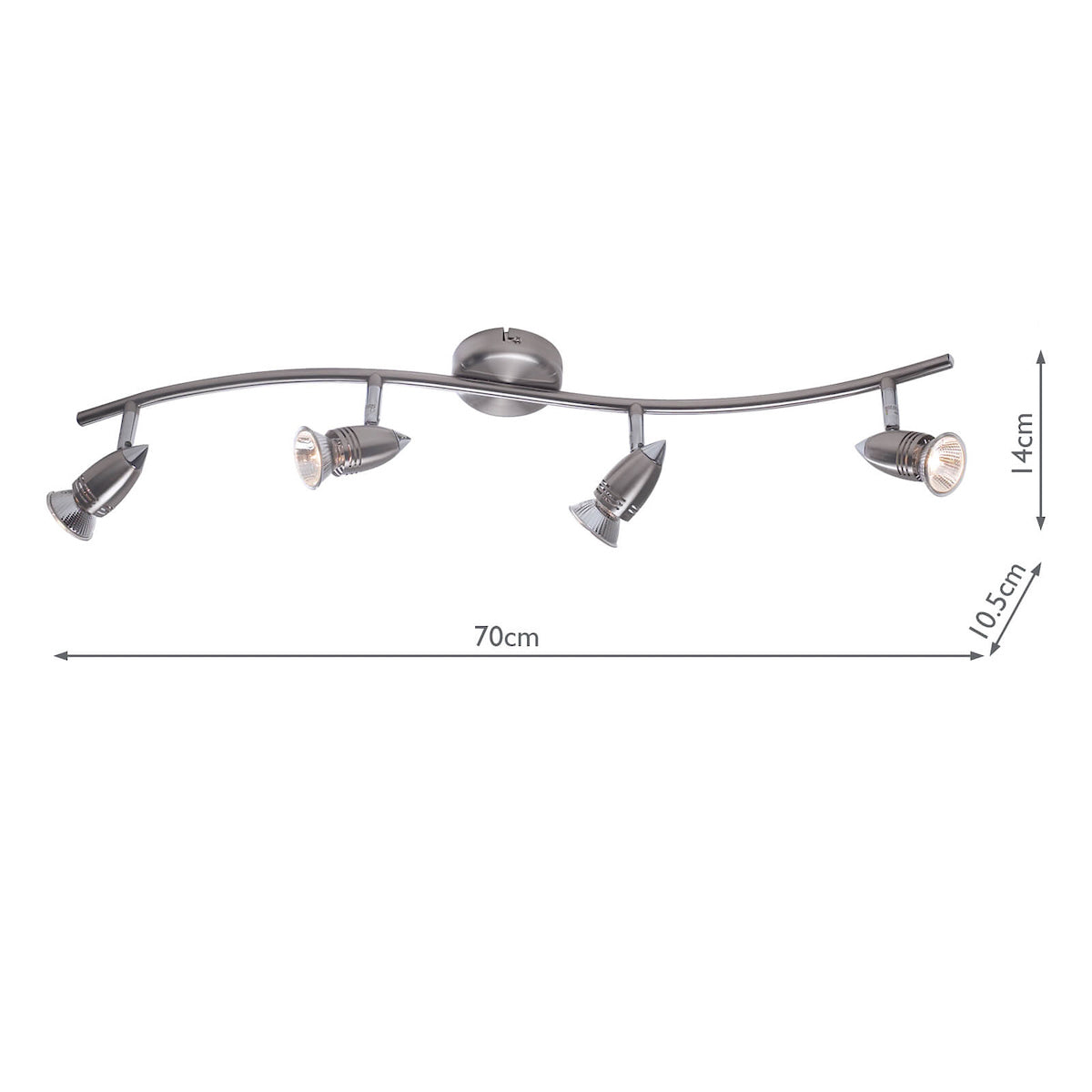 GEMINI SOLD AS 4PK 4LT WAVE BAR SAT CHR GU10 LED I