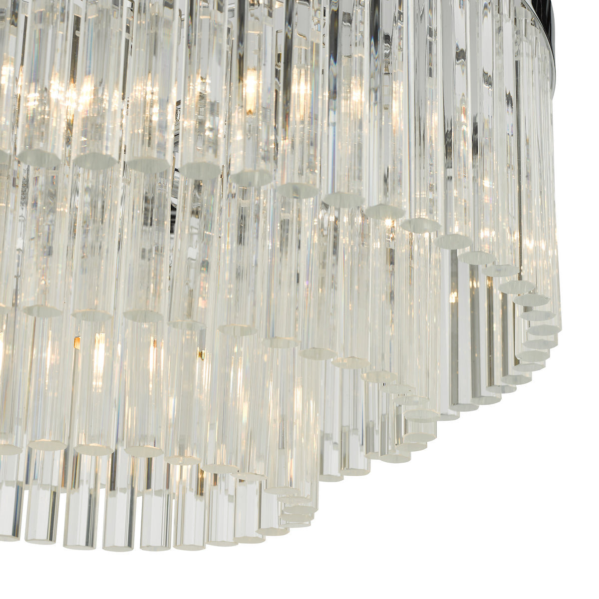 GIOVANA 5LT 3 TIER PENDANT POL CHR CLEAR GLASS