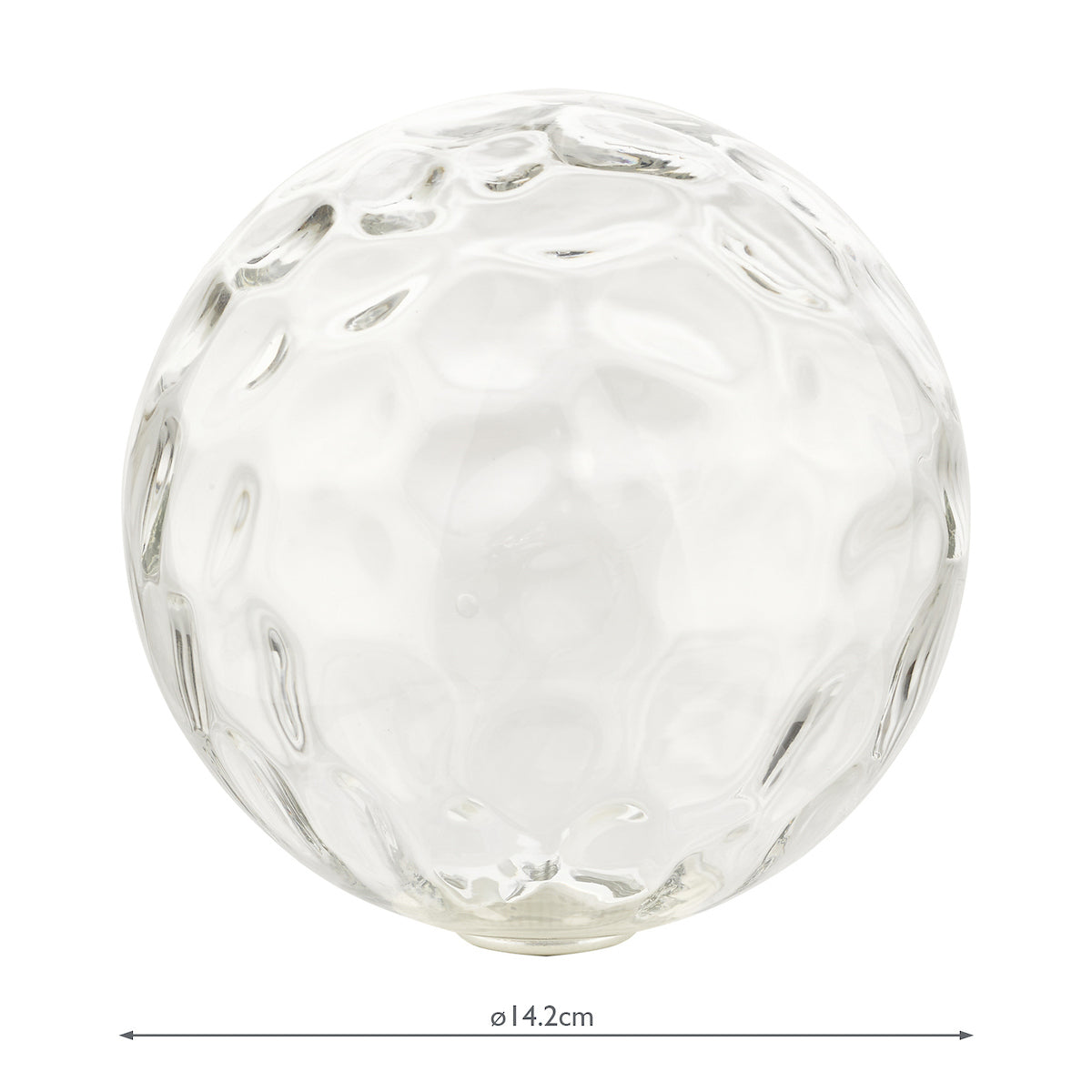 ACCESSORIES MIX & MATCH GLASS CLEAR DIMPLE 150MM