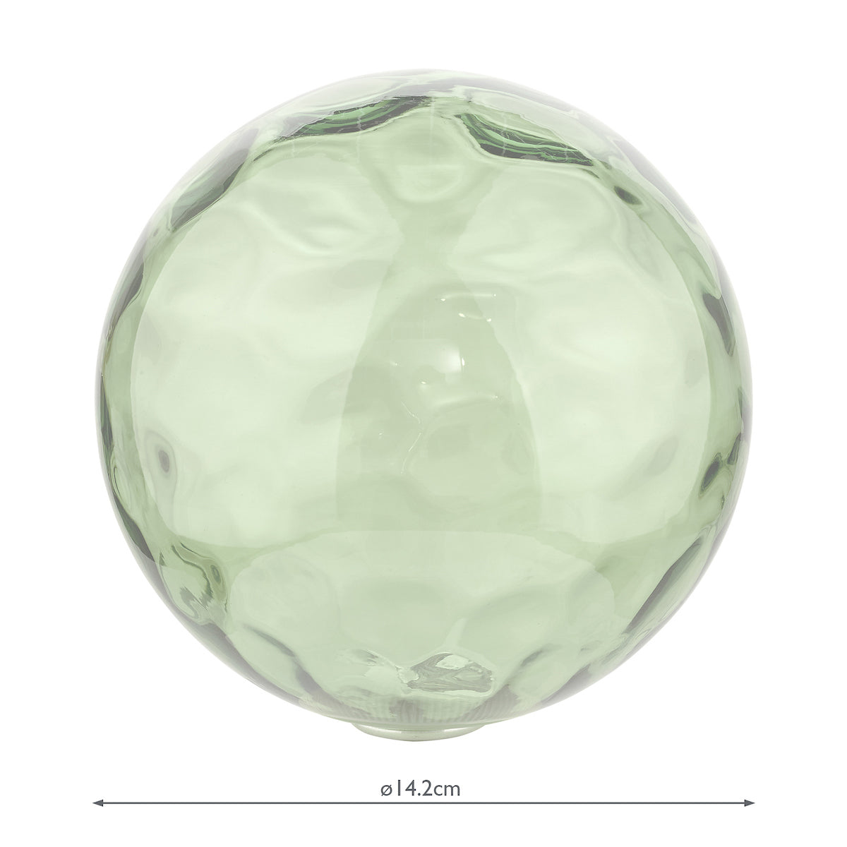 ACCESSORIES MIX & MATCH GLASS GREEN DIMPLE 150MM