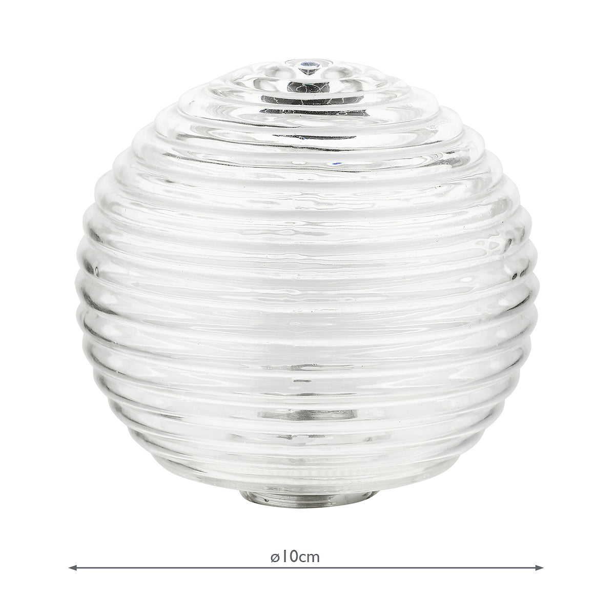 ACCESSORIES MIX AND MATCH GLASS CLEAR RIBBED 100MM