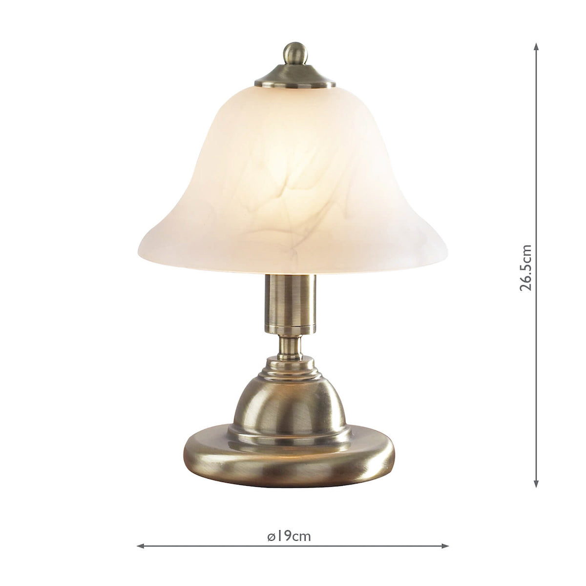 GLOUCESTER TWIN PACK TOUCH LAMPS ANT BRA