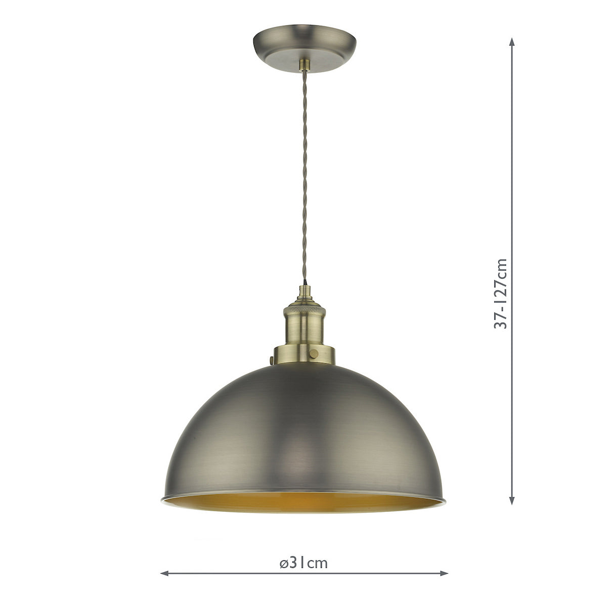 GOVERNOR 1LT PENDANT ANT CHR ANT BRA