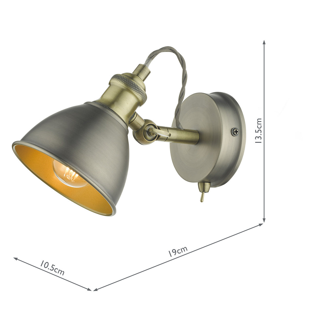 GOVERNOR SINGLE SPOTLIGHT ANT CHR ANT BRA