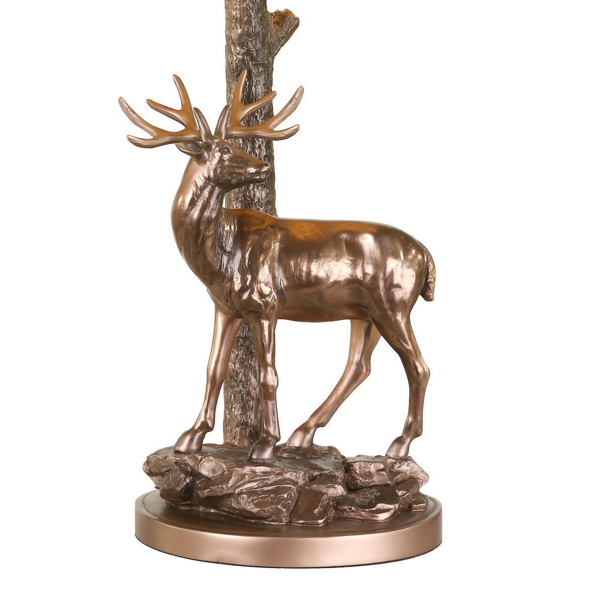 GULLIVER DEER TABLE LAMP CW SHADE AGED BRA