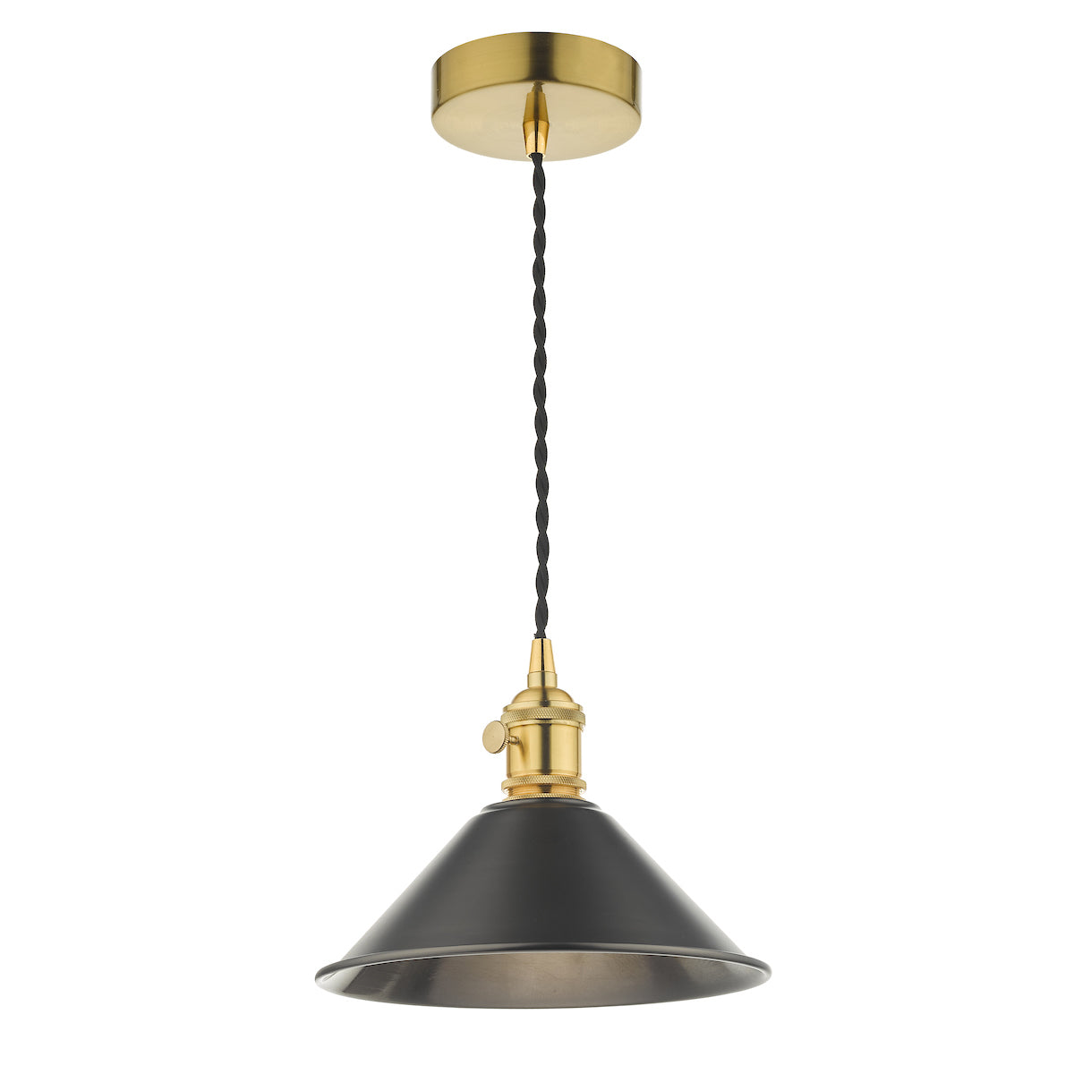 HADANO 1LT SUSPENSION BRASS WITH ANTIQUE PEWTER SH