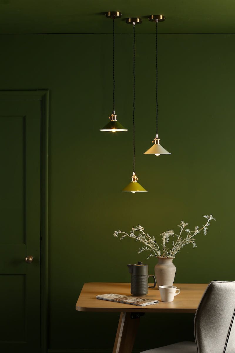 HADANO 1LT SUSPENSION BRASS WITH CASHMERE METAL SH