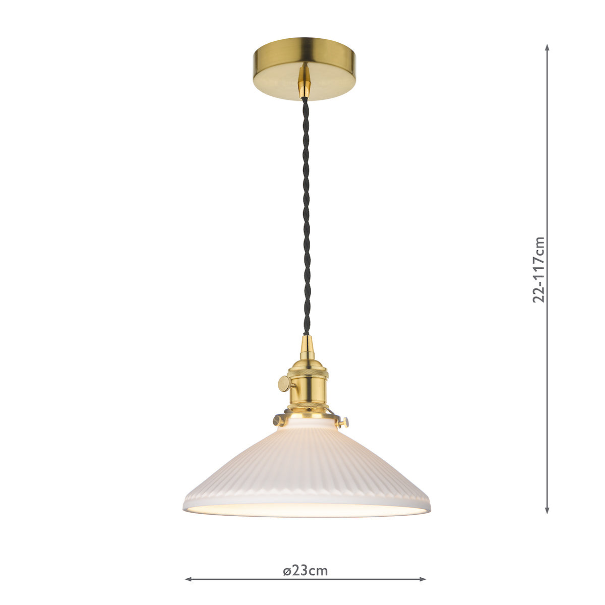 HADANO 1LT SUSPENSION BRASS CW CERAMIC SHALLOW SHD