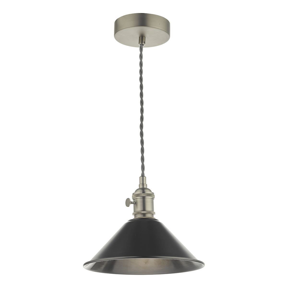HADANO 1LT SUSPENSION ANT CHR WITH ANTIQUE PEWTER