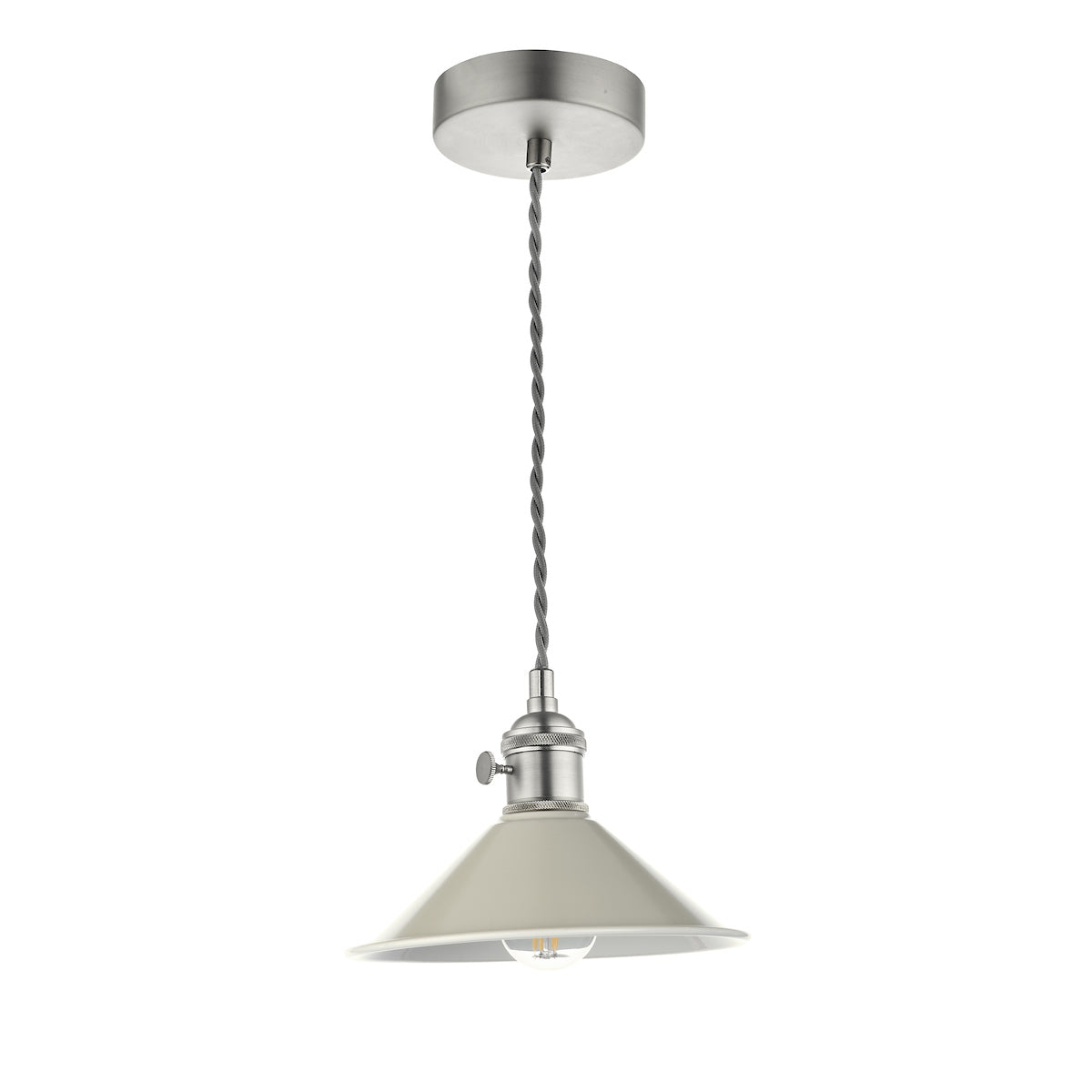 HADANO 1LT SUSPENSION ANTIQUE CHROME WITH CASHMERE