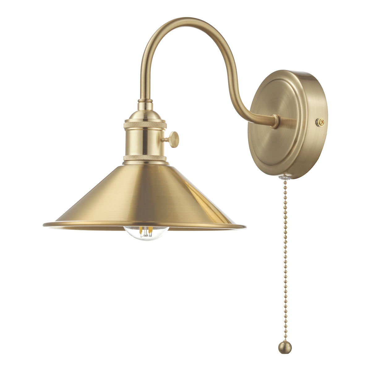 HADANO 1LT W/LT BRASS WITH AGED BRASS SHD