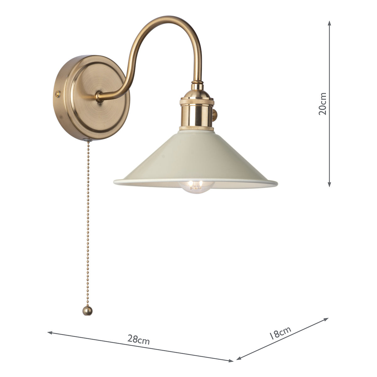 HADANO 1LT W/LT BRASS WITH CASHMERE METAL SHD
