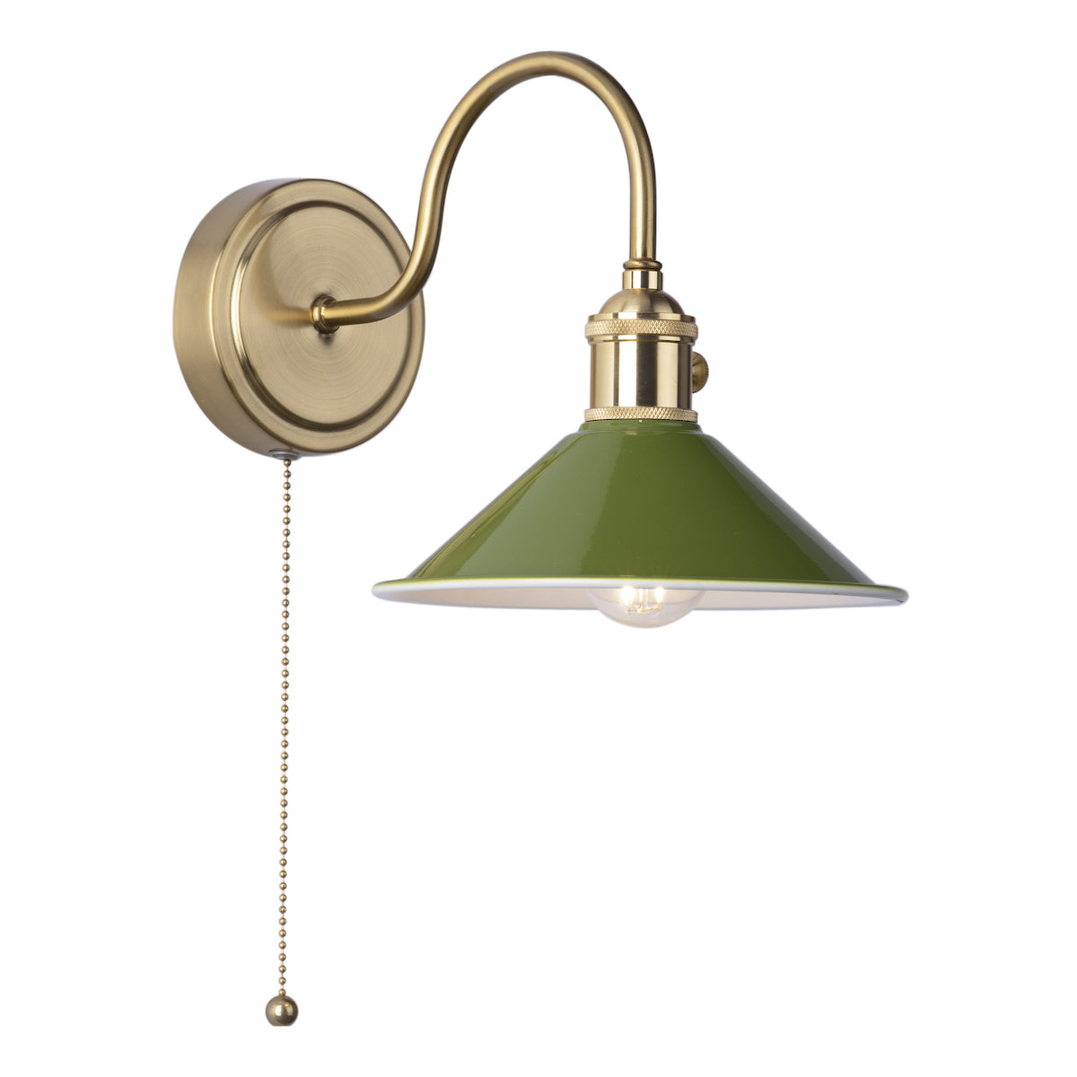 HADANO 1LT W/LT BRASS WITH OLIVE GREEN METAL SHD