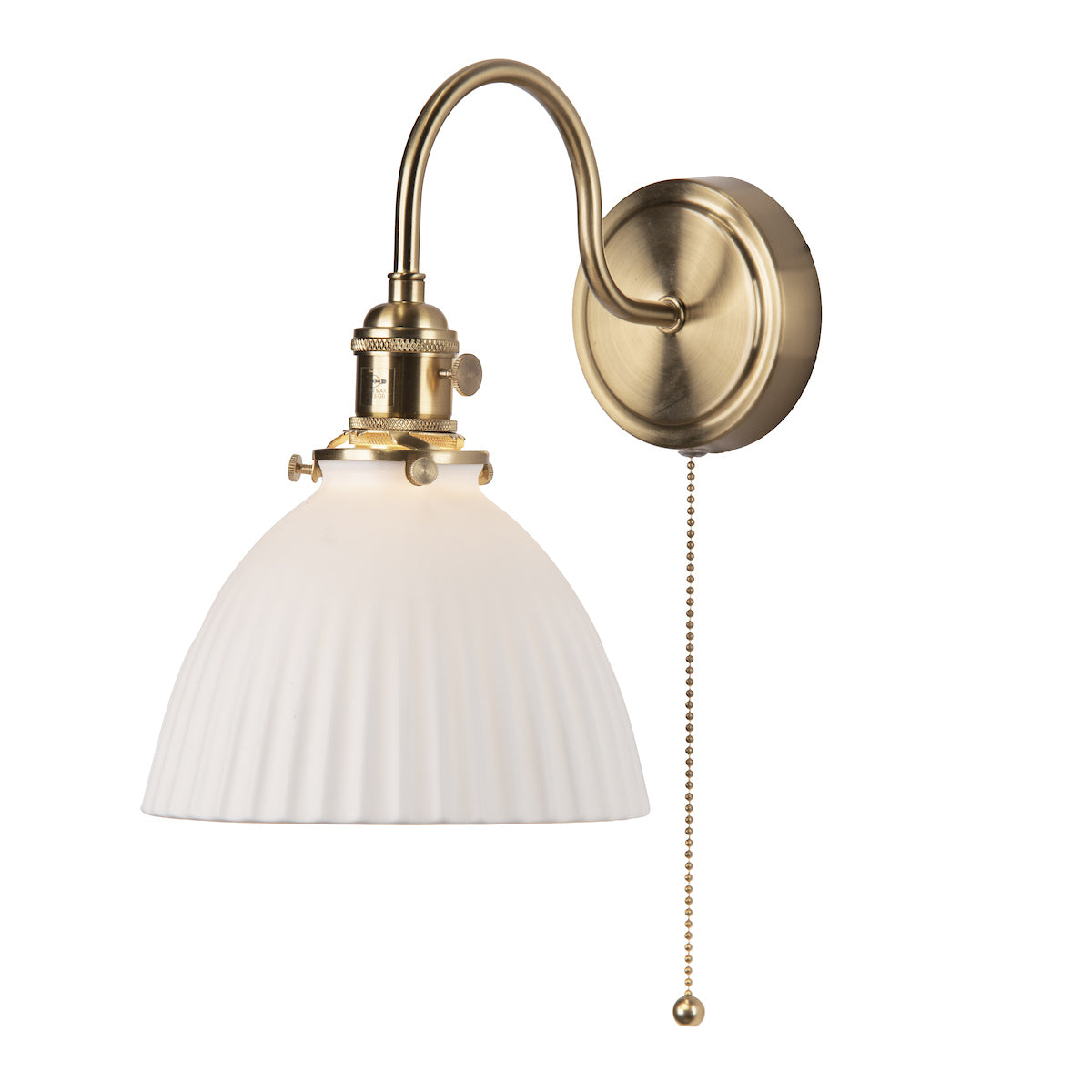 HADANO 1LT W/LT BRASS WITH CERAMIC DOMED SHD