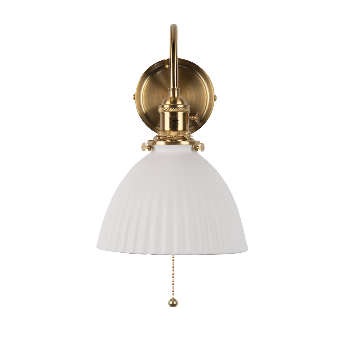HADANO 1LT W/LT BRASS WITH CERAMIC DOMED SHD