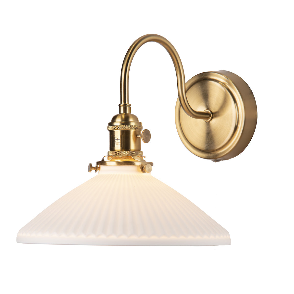 HADANO 1LT W/LT BRASS WITH CERAMIC SHALLOW SHD