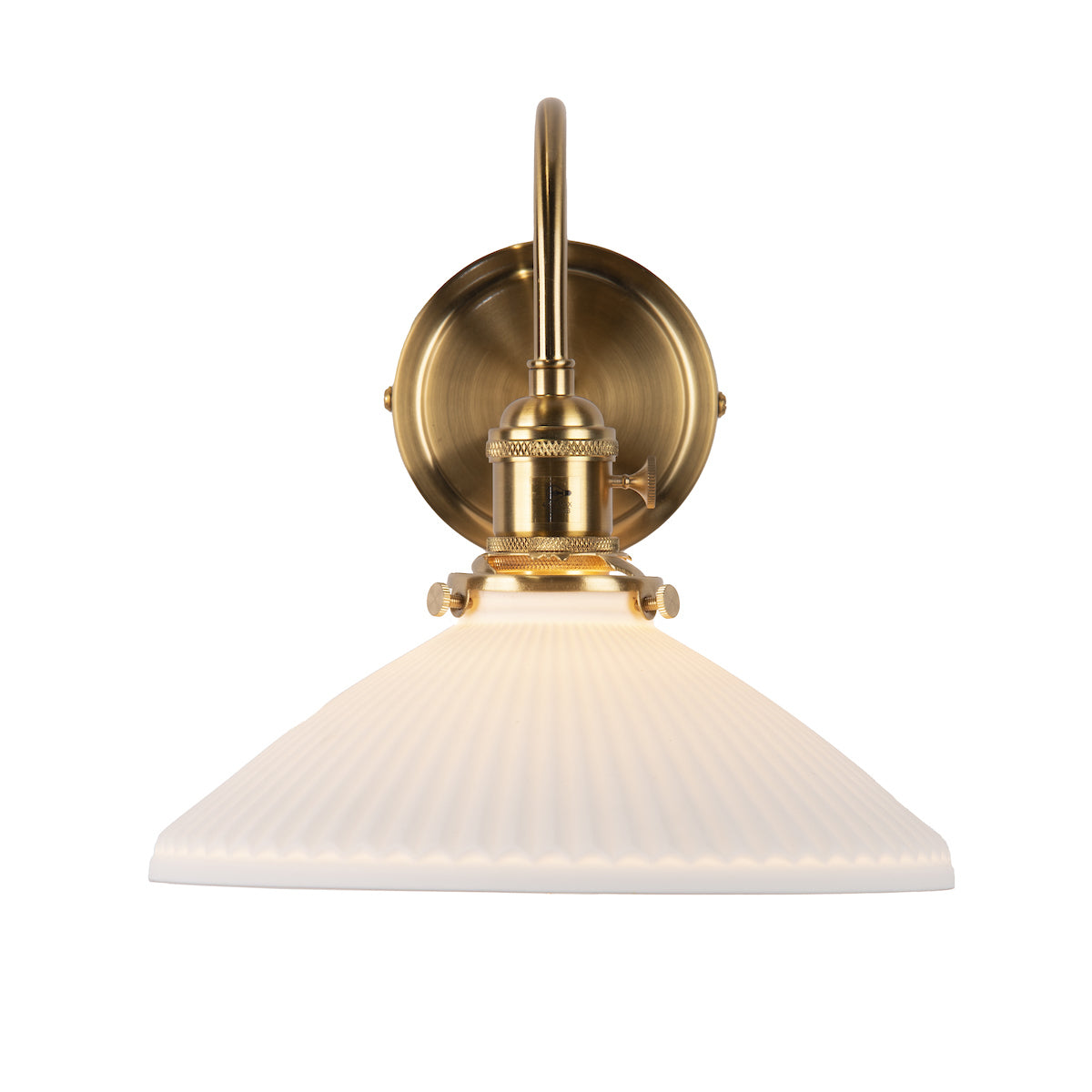 HADANO 1LT W/LT BRASS WITH CERAMIC SHALLOW SHD