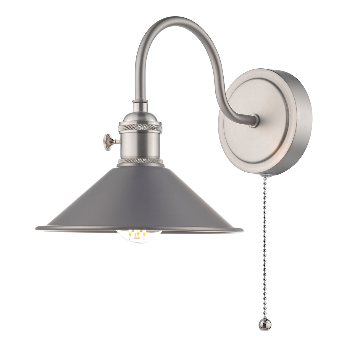 HADANO 1LT W/LT ANT CHR WITH ANTIQUE PEWTER SHD